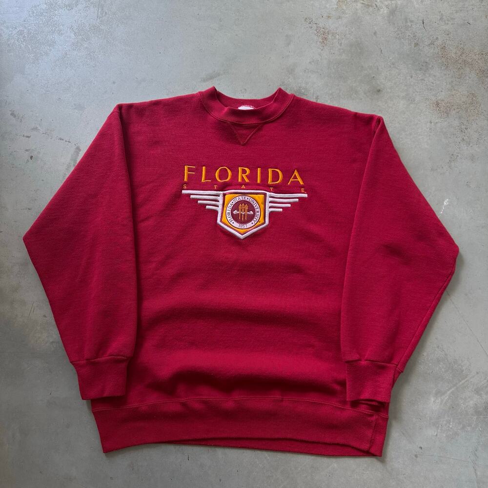 Vintage 90’s Florida State University Embroidered College Sweatshirt Size Large